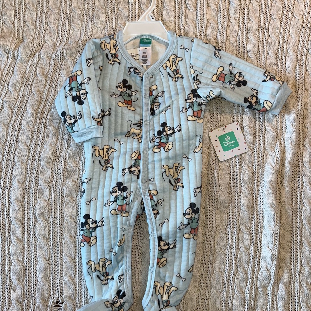 Disney Light Blue Mickey Mouse One Piece